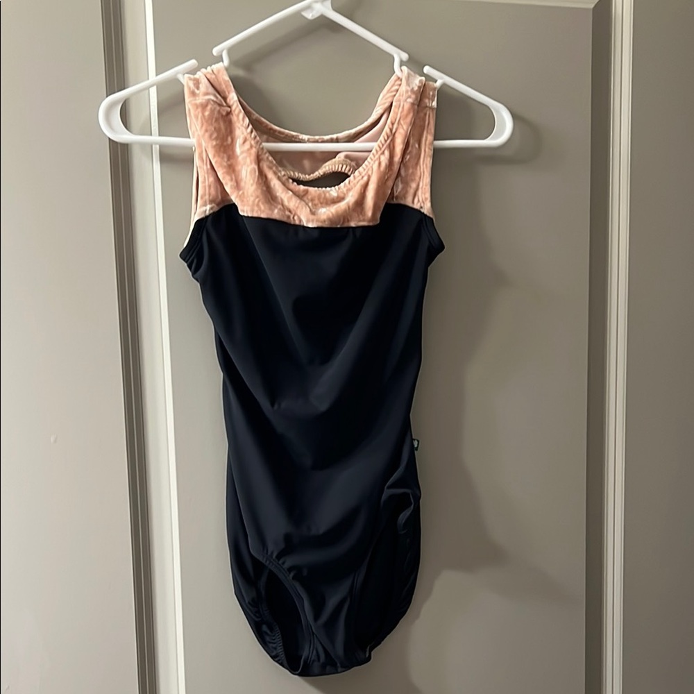 Black and Pink Women's Ballet Leotard